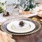 24 Pack Gold Clear Charger Plates With Beaded Rim, 13 Inch Dinner Charger Plates, Bulk Plastic Floral Table Charger Plates for Dinner Wedding Table Setting Decoration(Gold)